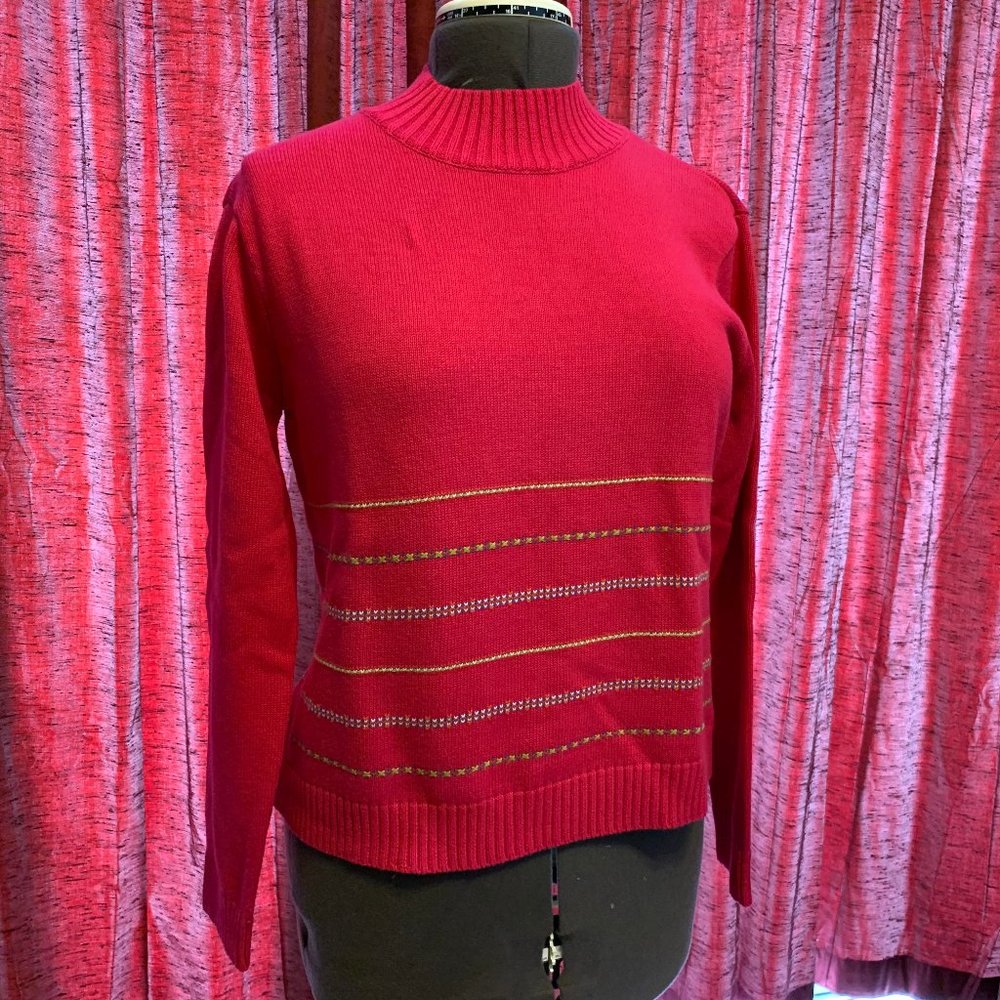 Liz Claiborne Sweater Large Red / Pink